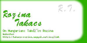 rozina takacs business card